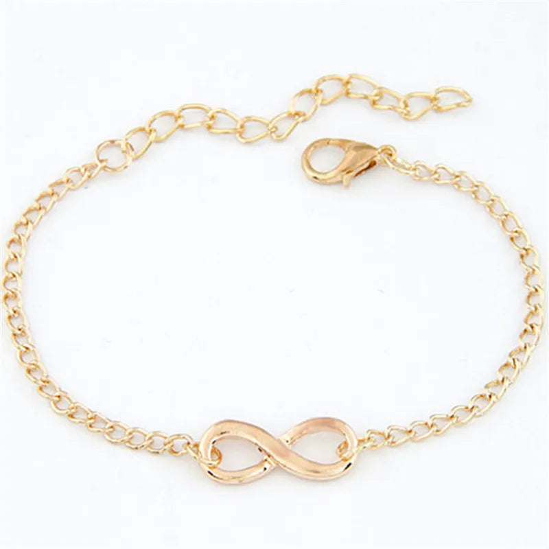 Infinity Charm Bracelet – Fashion Jewelry for Women, Men & Girls, Adjustable Pulseras Bijoux Gift Bangle